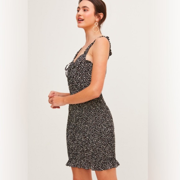 Lush Dresses & Skirts - NWT LUSH Black & White Tiny Floral Smocked Mini Dress S (0-2)
